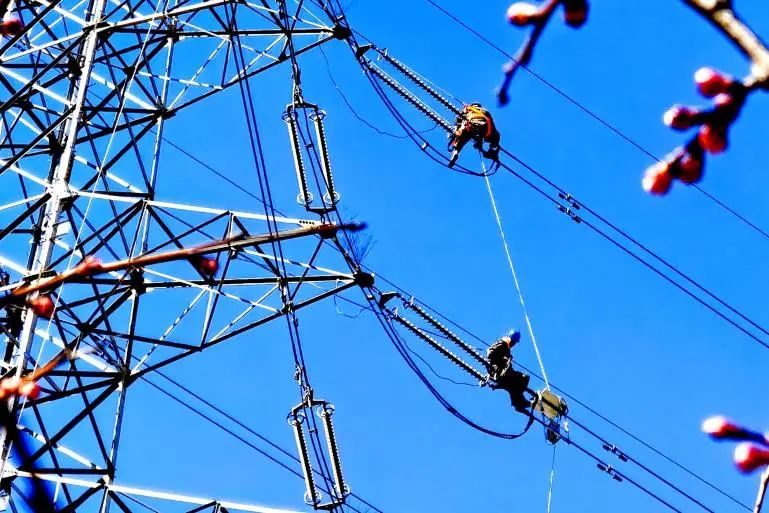 当前，各地春季电网设备检修工作有条不紊开展。国家电网有限公司坚决扛牢电力保供首要责任，周密部署电网春检各项工作，确保电网安全稳定运行和电力可靠供应。国家电网公司各单位压紧压实安全责任，统筹安排检修计划，运用先进技术、创新检修工艺、加强现场管理，高标准高质量开展作业，全面提升设备健康水平，为经济社会高质量发展提供有力支撑。图为国家电网北京市电力公司工作人员在220千伏输电线路现场开展X光检测工作。