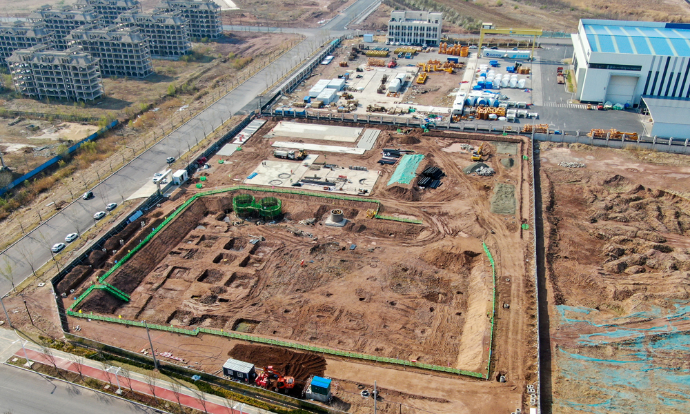 中核创新云计算绿色智慧数据中心园区项目建设现场。