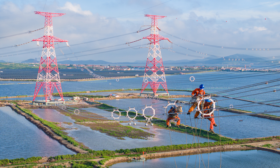 1000千伏海阳辛安核电送出特高压工程也是我国首条涉及海域施工的特高压工程，线路起于山东海阳市辛安镇，止于莱阳市团旺镇，全长80.361千米，按双回路架设。工程共组立铁塔161基，其中17基铁塔处于海域段，线路全长11.2千米。
